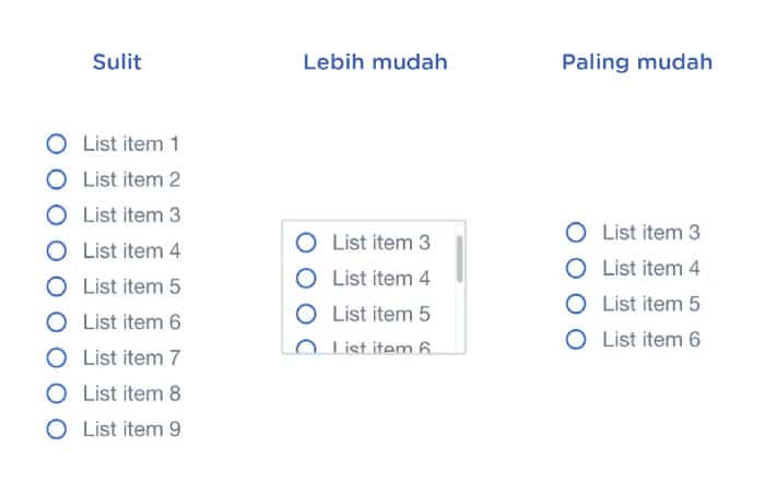 Contoh Hick’s Law