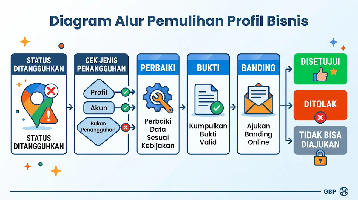 Diagram alur pemulihan profil bisnis