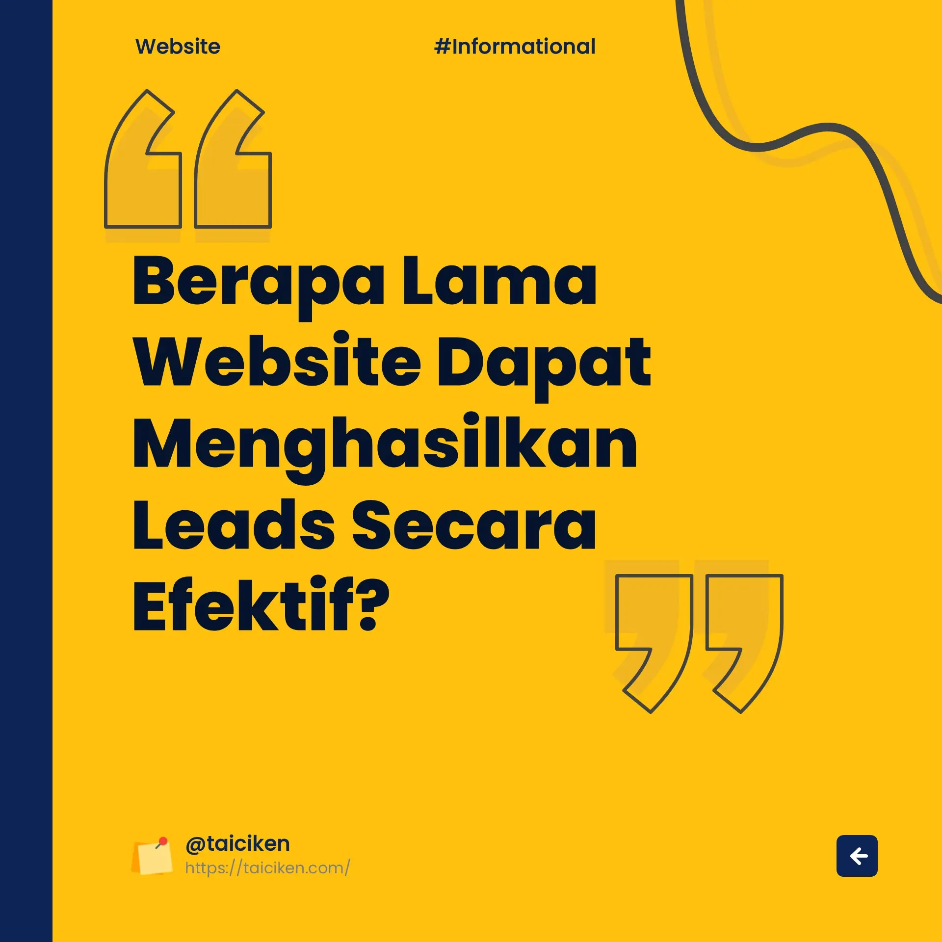 Berapa lama website hasilkan leads?