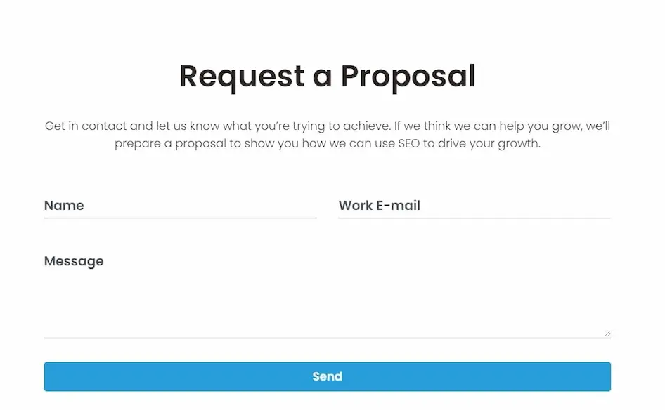 Formulir permintaan proposal bisnis