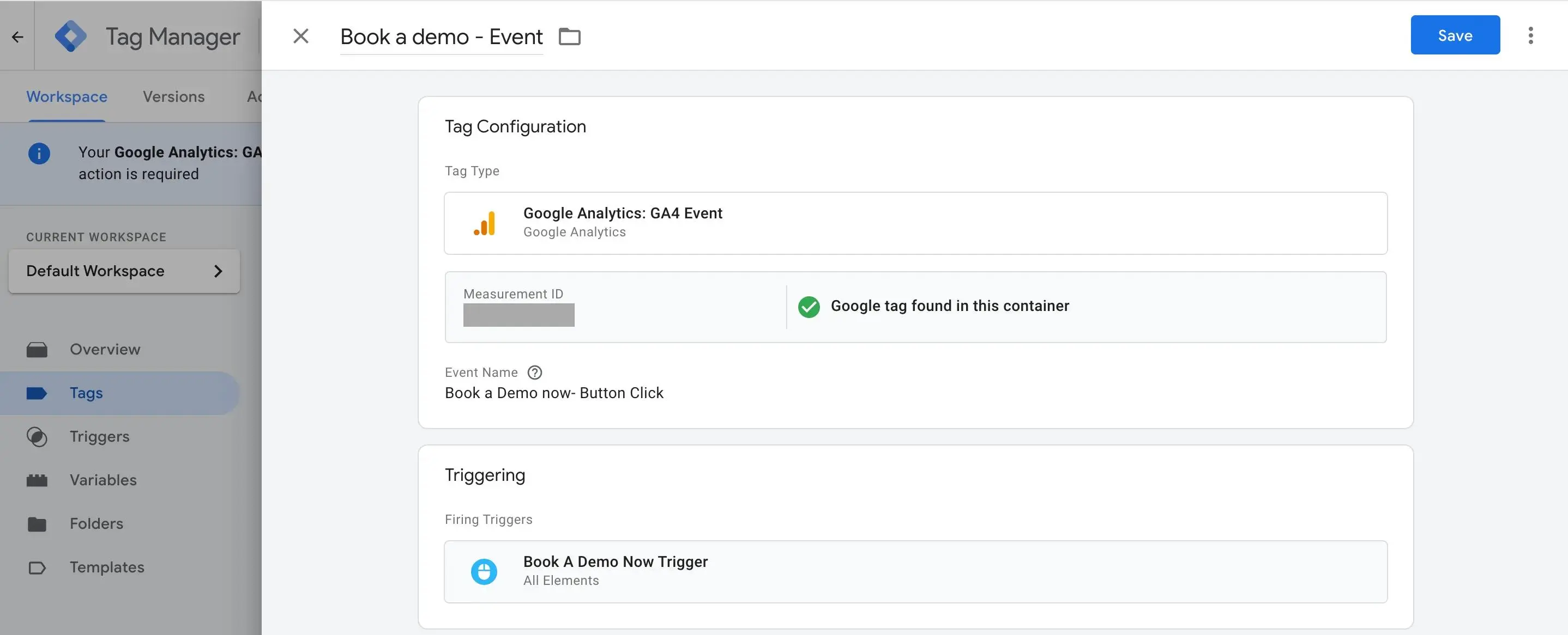 Konfigurasi tag Google Analytics GA4