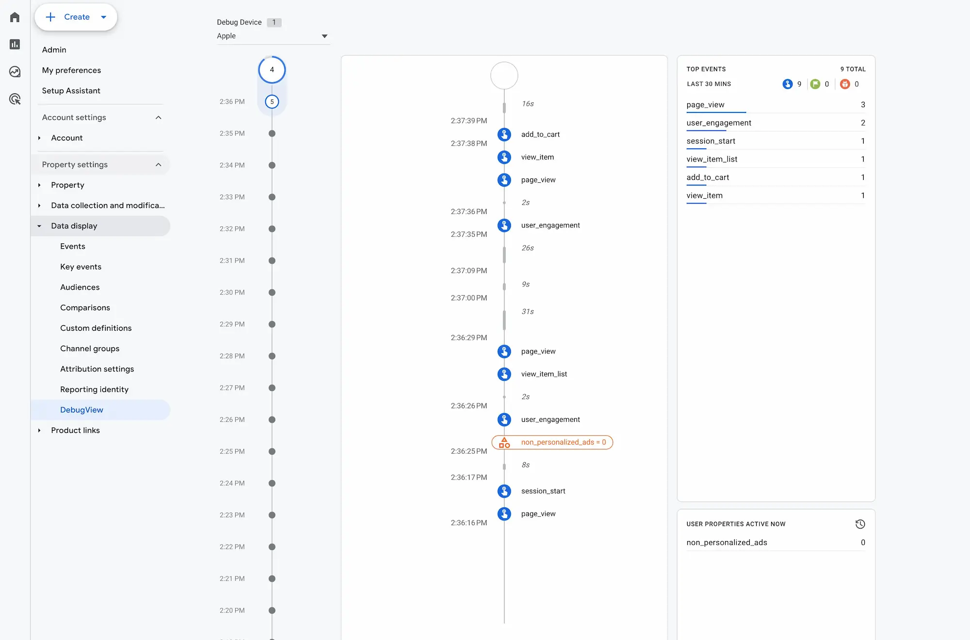Pelacakan data acara pengguna di Google Analytics