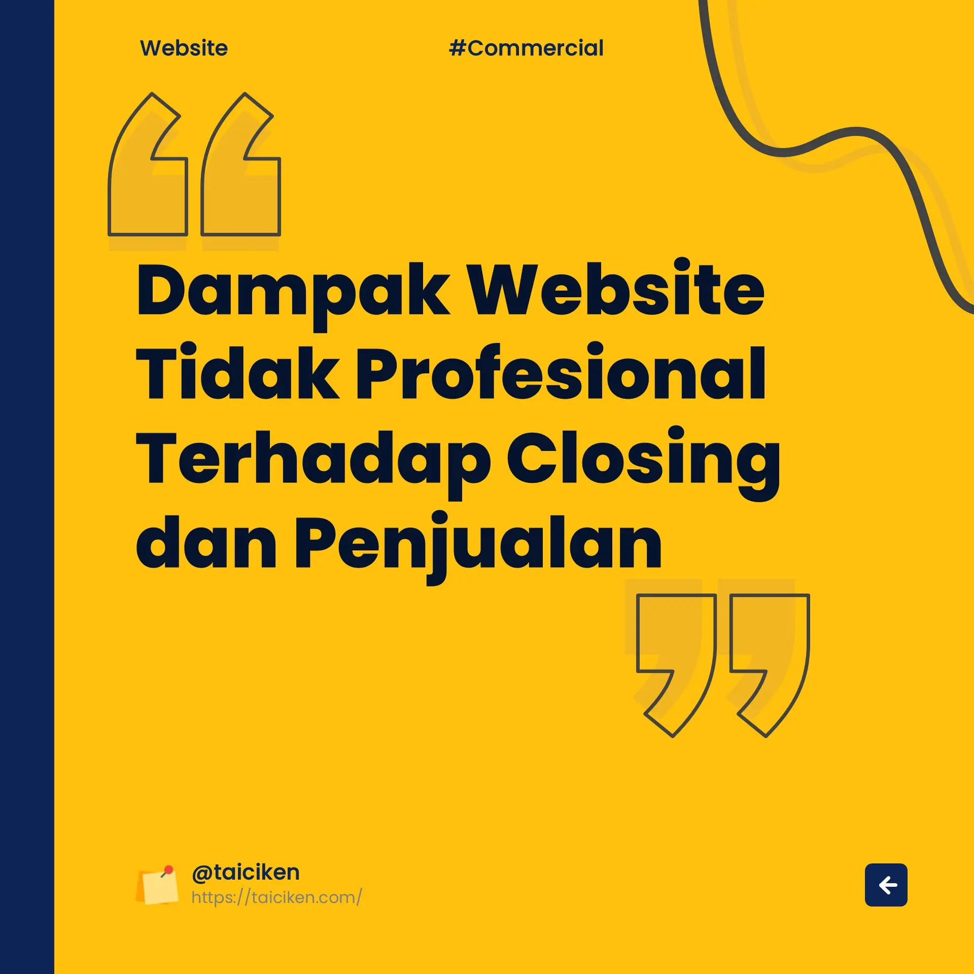 Dampak website tidak profesional