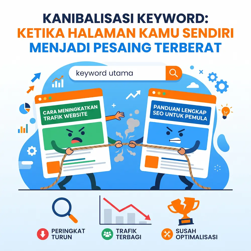 Keyword cannibalization illustration