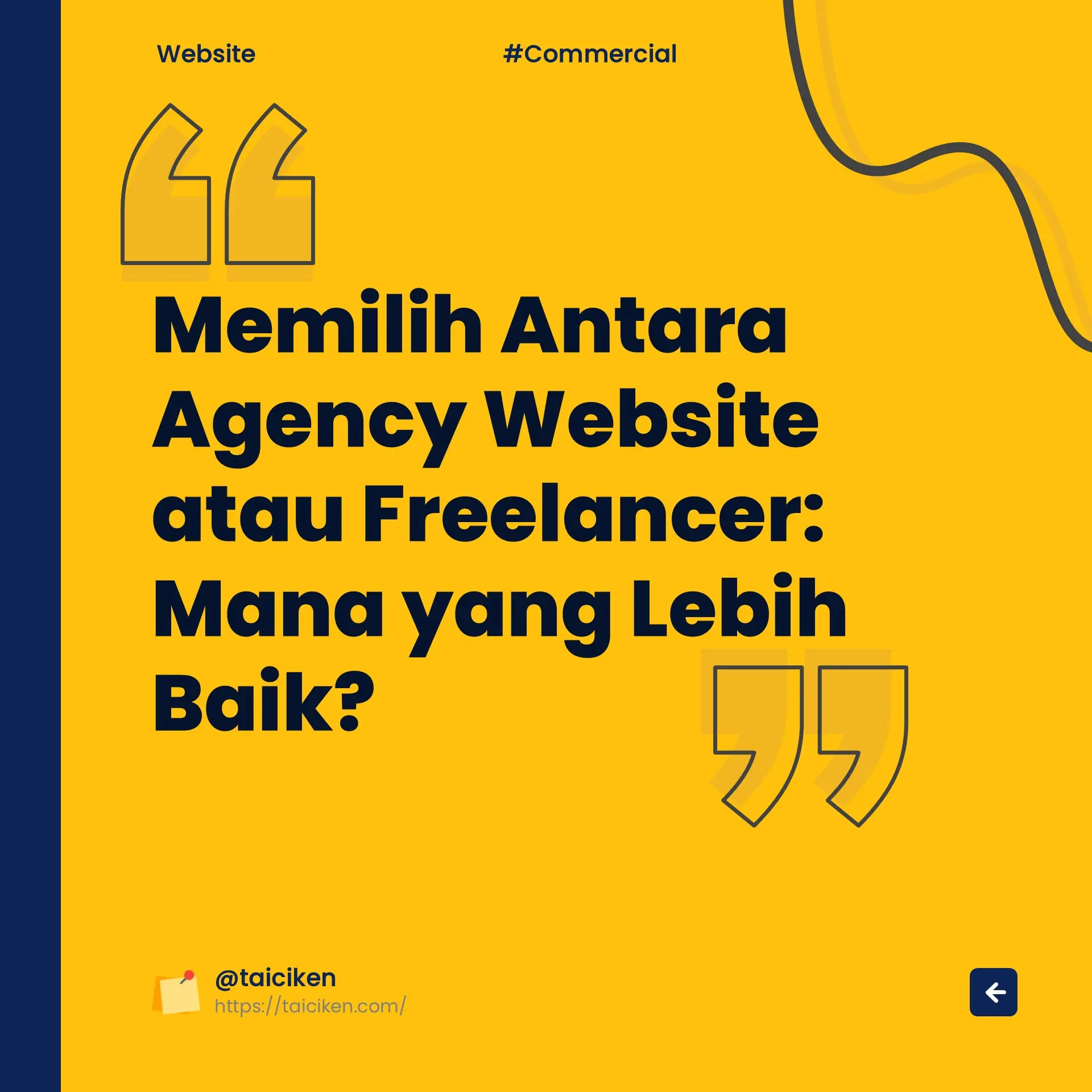 Pilih website agency atau freelancer