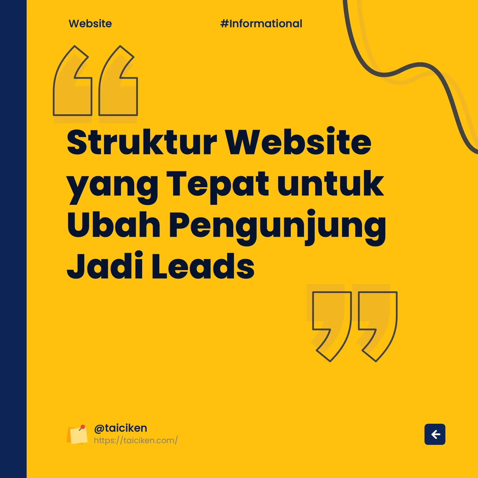 Struktur website ubah pengunjung leads