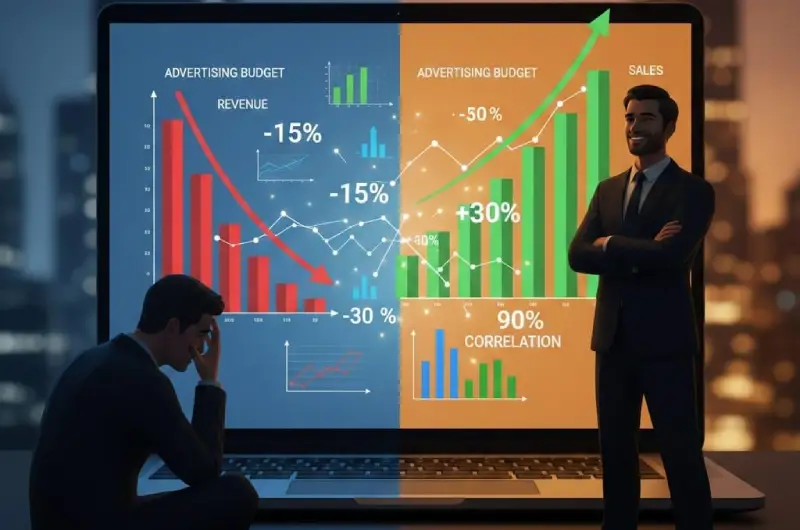Grafik penjualan sukses dan gagal
