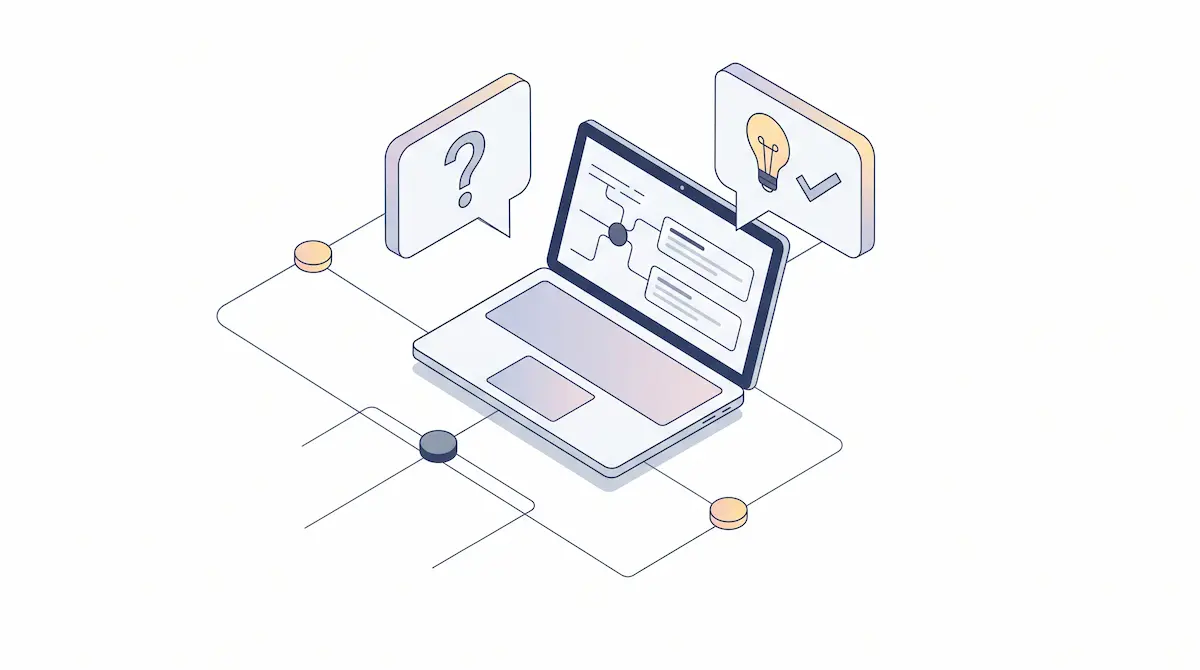 Ilustrasi laptop dan ide