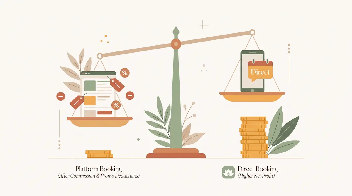 Booking platform vs direct booking
