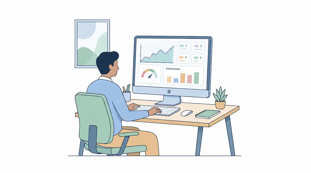 Analisis data konversi di desktop