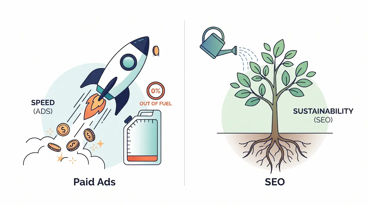 Perbandingan Iklan Berbayar vs SEO