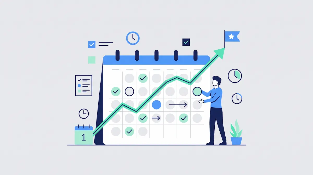 Grafik rencana pertumbuhan kalender