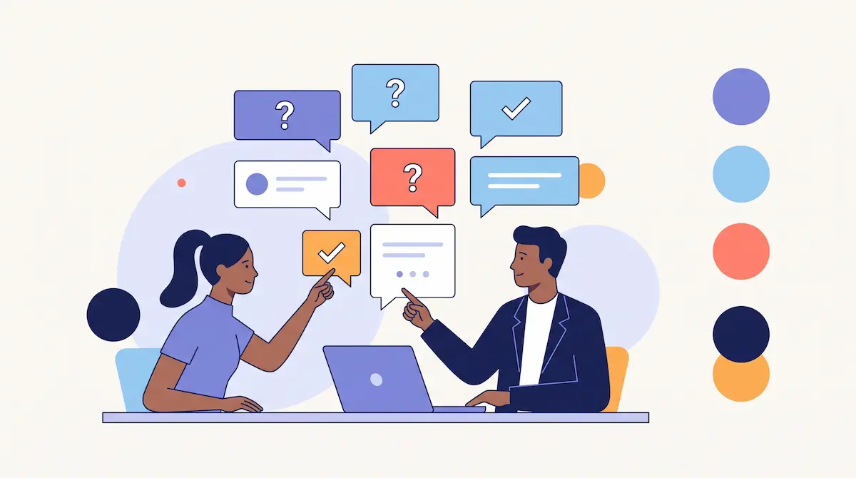 diskusi online dengan banyak pertanyaan