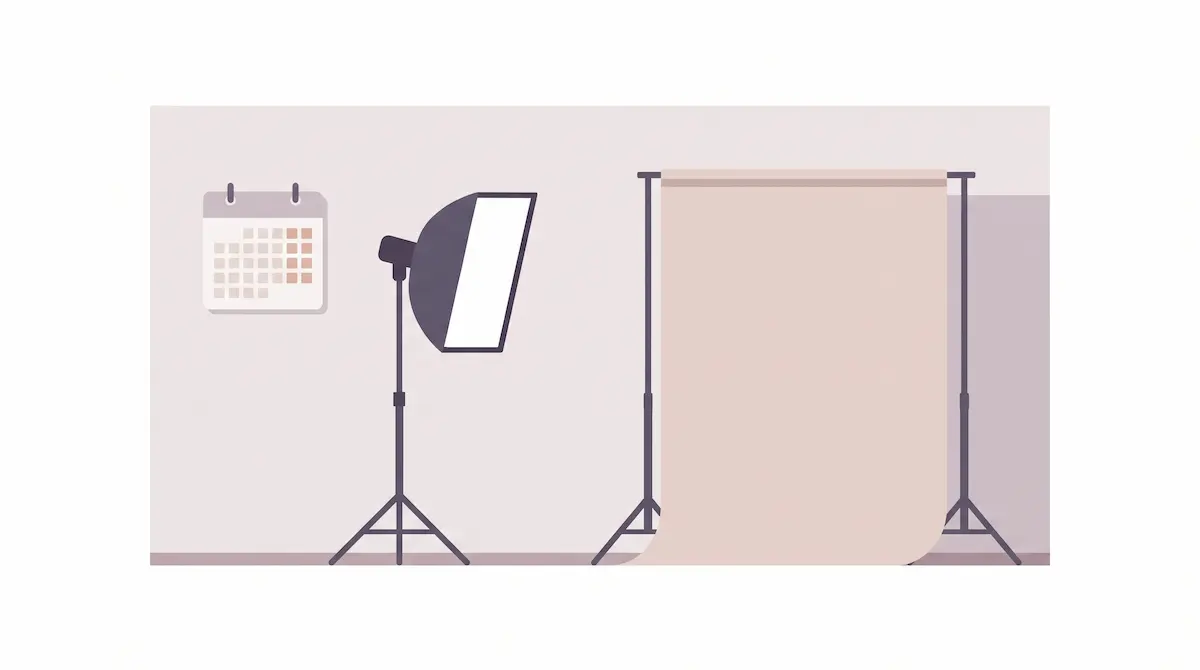 Studio foto dengan kalender
