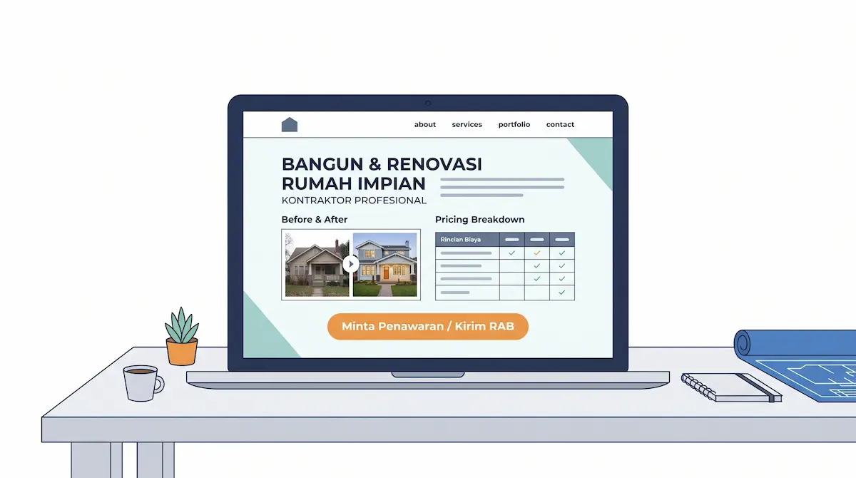 Renovasi rumah impian di laptop