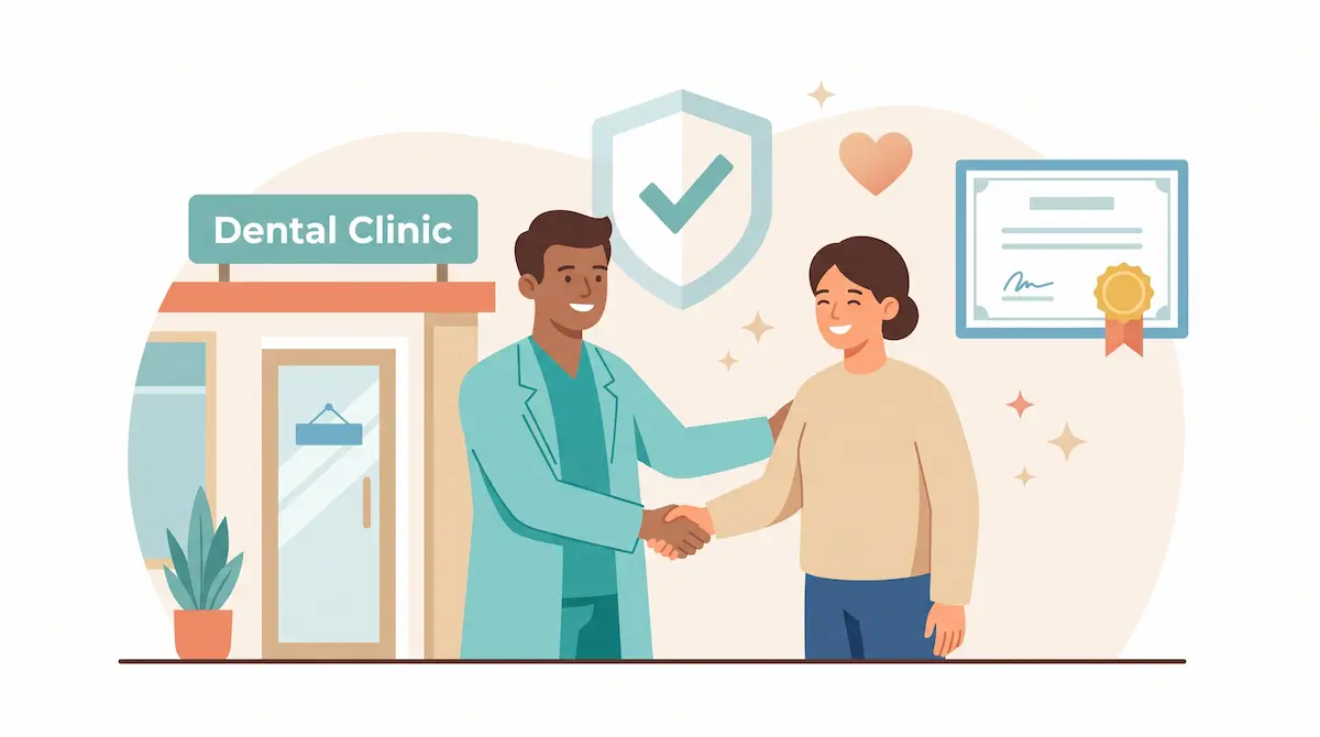 Dokter dan pasien berjabat tangan