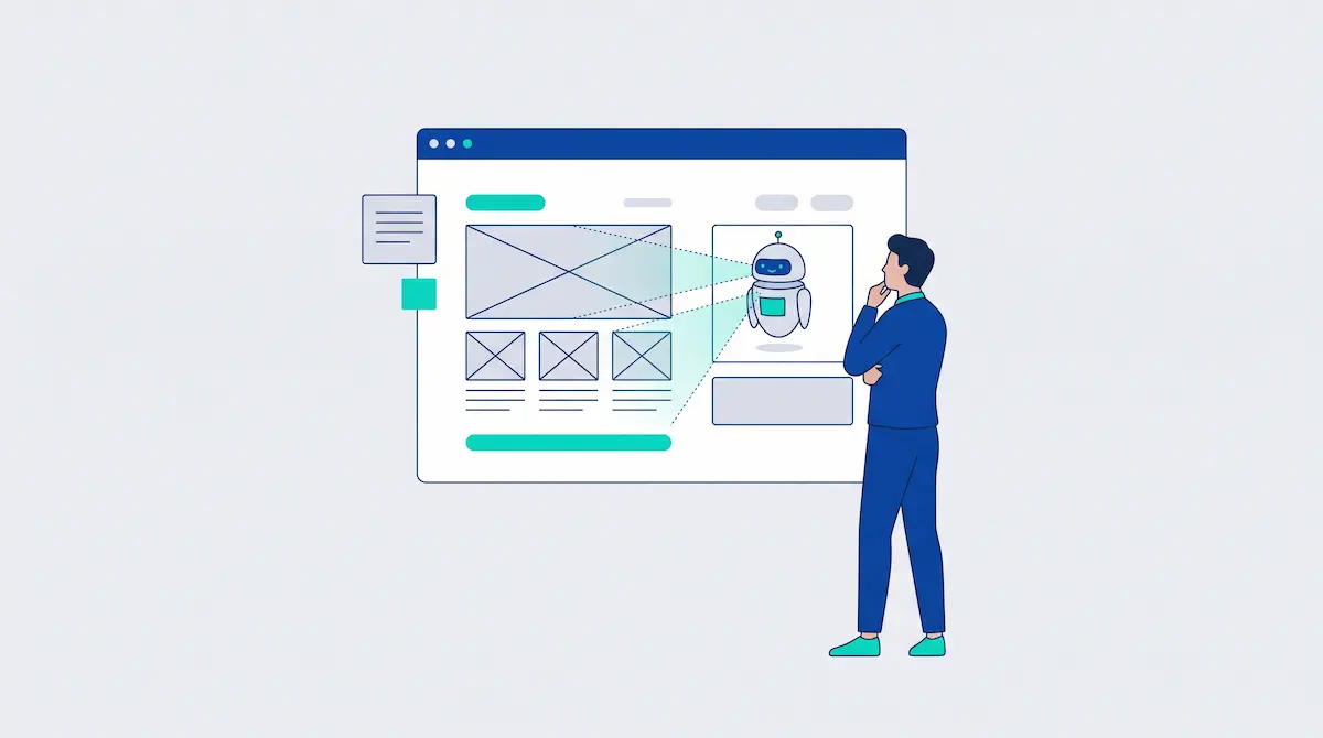 Konsep desain UI chatbot AI