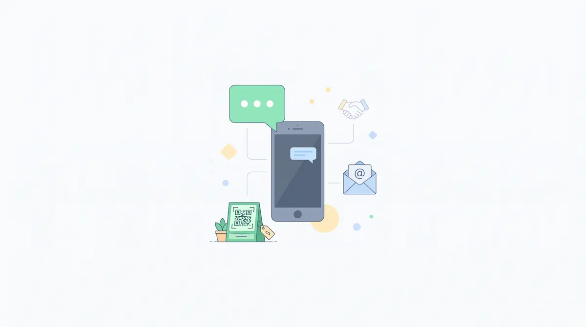 Komunikasi digital QR kode ponsel