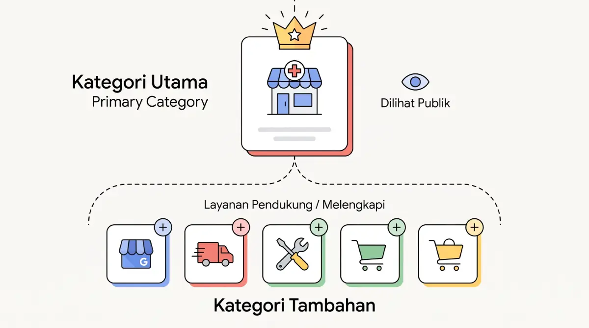 Kategori utama dan tambahan.