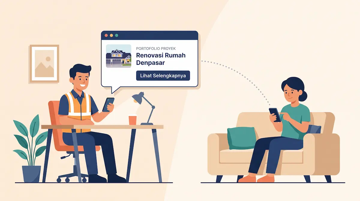 Komunikasi renovasi rumah online