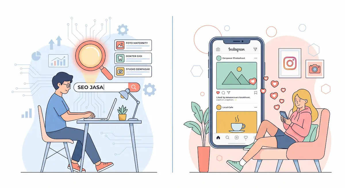 Pencarian SEO dan media sosial