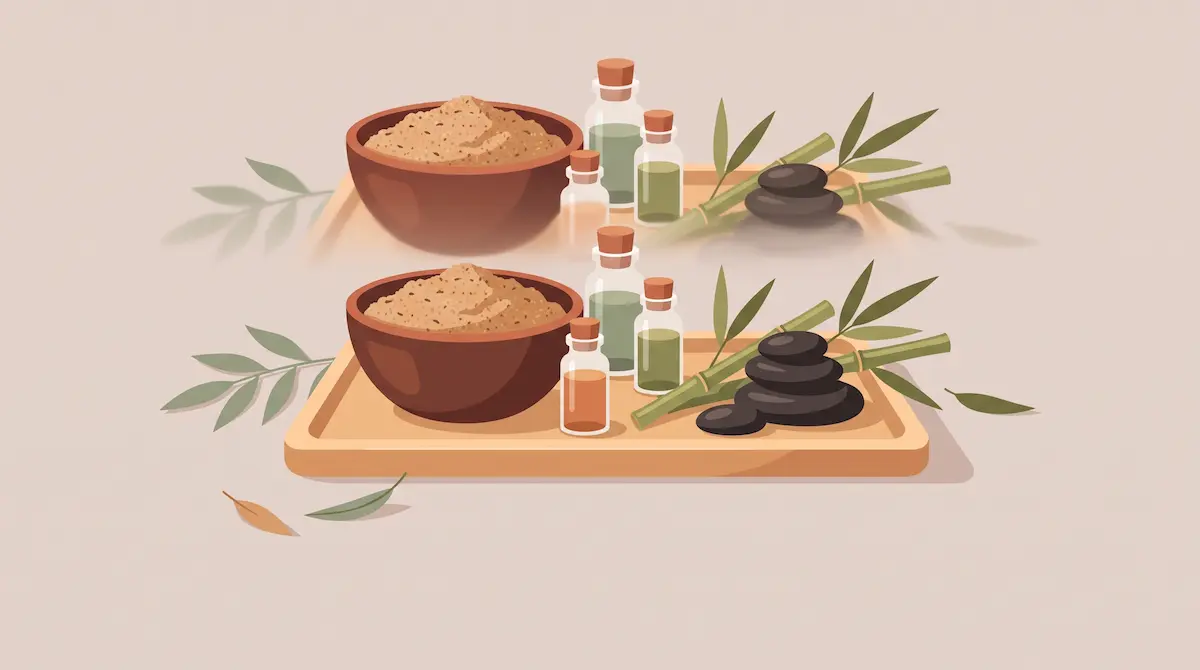 Peralatan spa dan minyak esensial