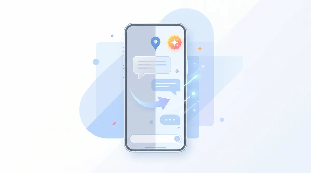 Ponsel dengan notifikasi obrolan