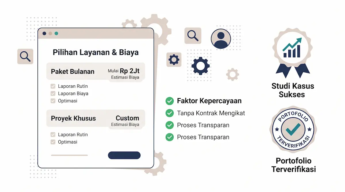 Layanan dan biaya bisnis Anda