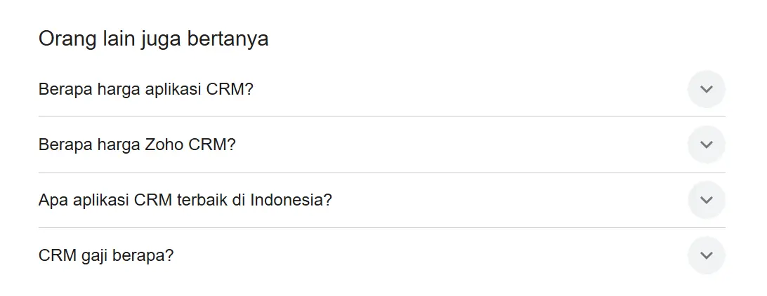 Pertanyaan umum tentang CRM