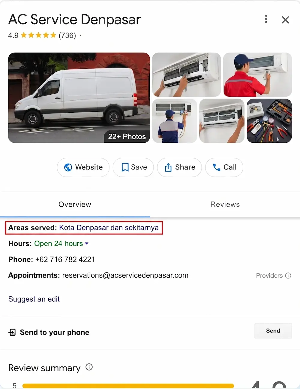 AC Service Denpasar areas served